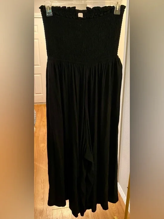 Torrid Smocked Lace Up Strapless Culotte Jumpsuit - Size 1X - NWT! - Picture 8 of 10